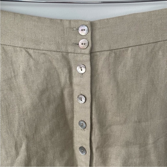 Massimo Dutti 100% linen maxi skirt, cream camel color, size 8 - Picture 3 of 9
